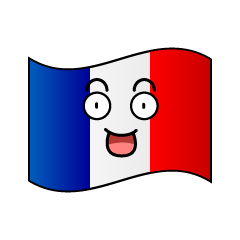 驚くフランス国旗