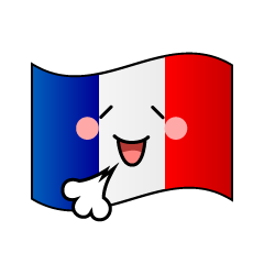 リラックスするフランス国旗