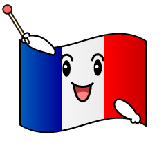 話すフランス国旗
