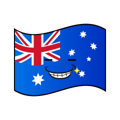 ニヤリのオーストラリア国旗