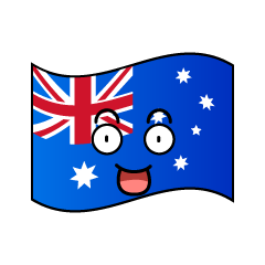 驚くオーストラリア国旗