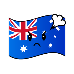 怒るオーストラリア国旗