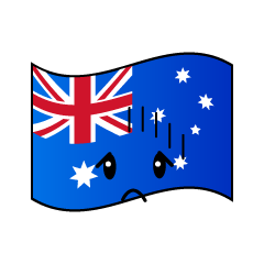 落ち込むオーストラリア国旗