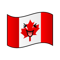 笑うカナダ国旗