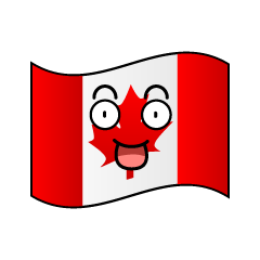 驚くカナダ国旗