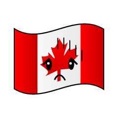 落ち込むカナダ国旗