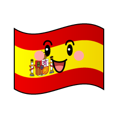 かわいい困るスペイン国旗のイラスト素材 Illustcute