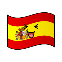 笑うスペイン国旗