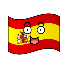 驚くスペイン国旗
