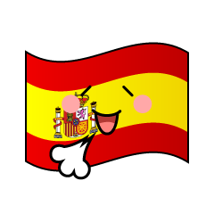 リラックスするスペイン国旗