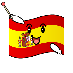 話すスペイン国旗