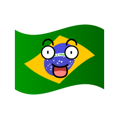驚くブラジル国旗