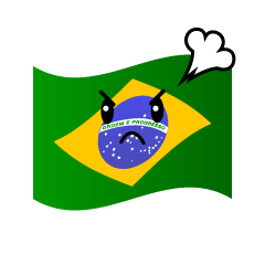 怒るブラジル国旗