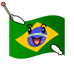 話すブラジル国旗