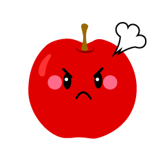 怒るリンゴ