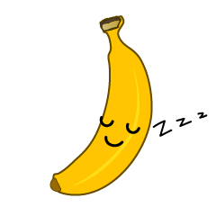 寝るバナナ