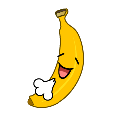 リラックスするバナナ