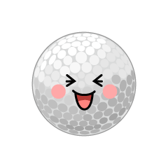 笑うゴルフボール