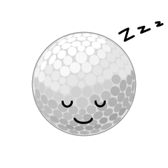 寝るゴルフボール