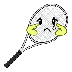 悲しいテニスラケット