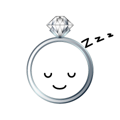 寝るダイヤモンド指輪