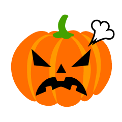 怒るハロウィンかぼちゃ