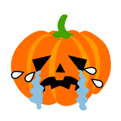 泣くハロウィンかぼちゃ