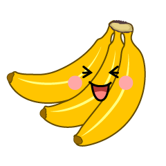 笑うバナナ房