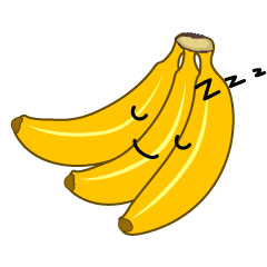 寝るバナナ房