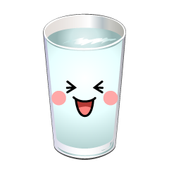 笑う水グラス
