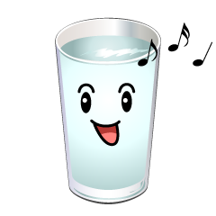 歌う水グラス