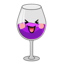 笑うワイングラス