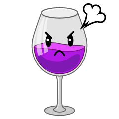 怒るワイングラス