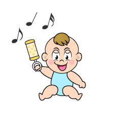 踊る男の子の赤ちゃん